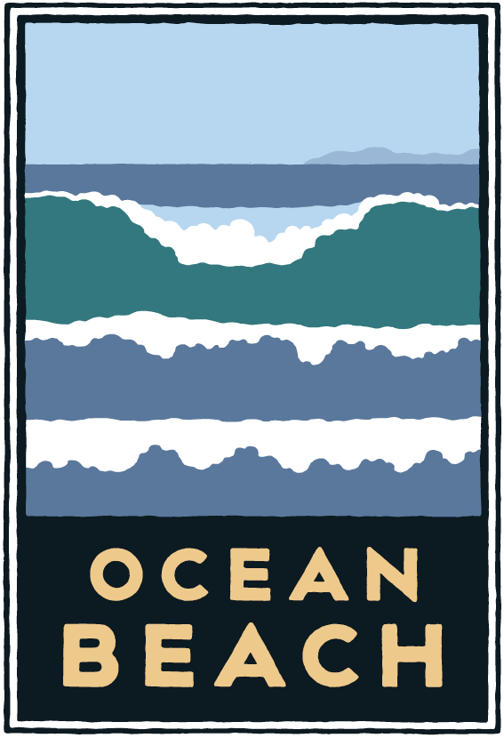 Ocean Beach artwork by Michael Schwab