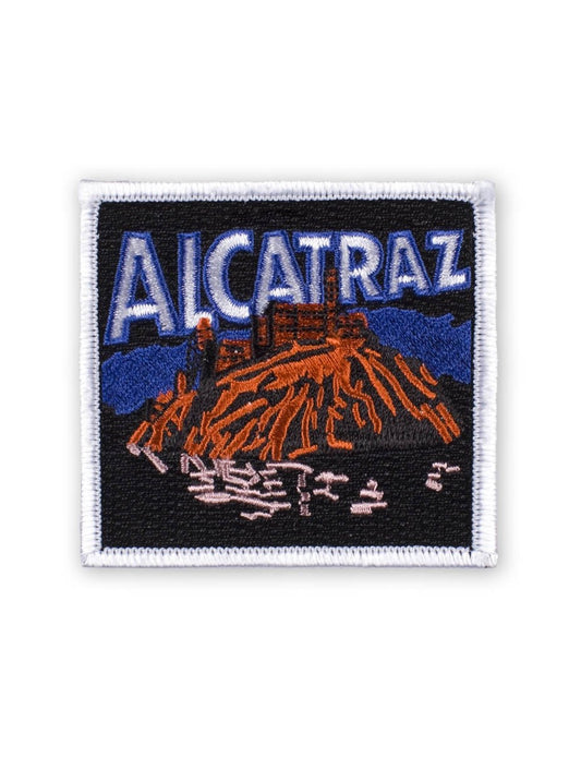 Multicolor embroidered patch featuring Alcatraz at Night design.