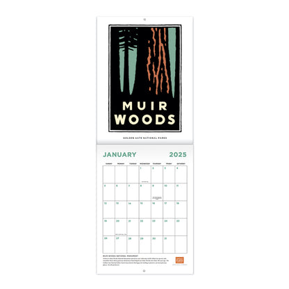 2025 Golden Gate National Parks Calendar featuring art by San Francisco Bay Area designer Michael Schwab