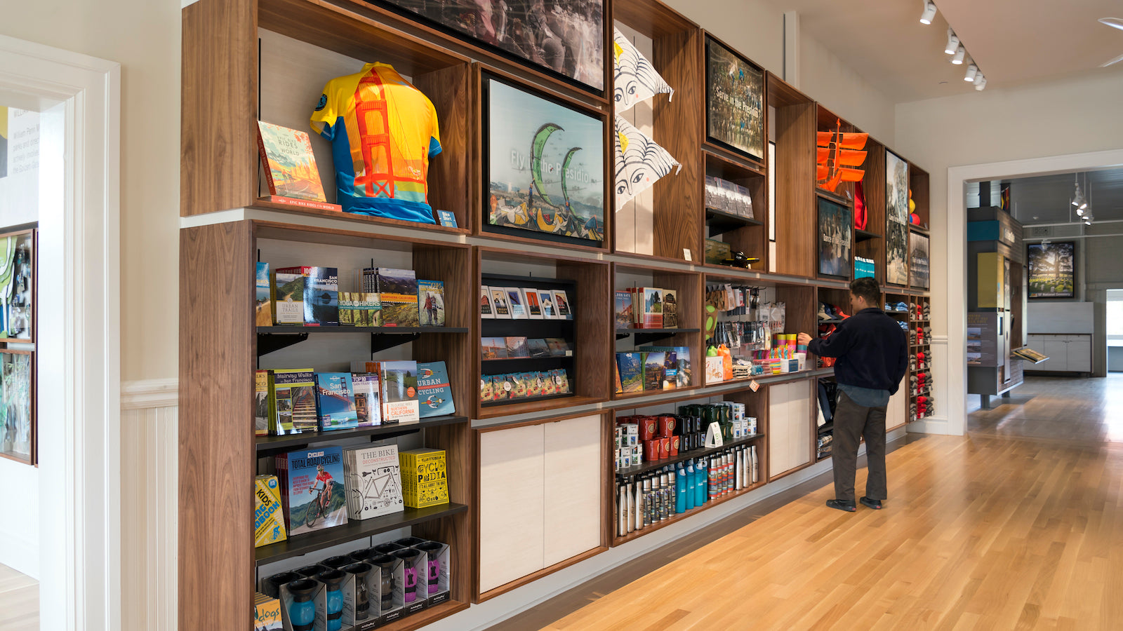 Presidio Visitor Center Store interior with colorful products