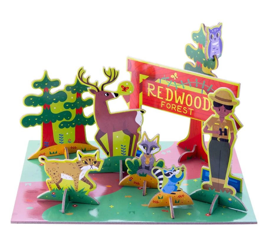 Redwood Forest pop out and play set by the Golden Gate National Parks Conservancy