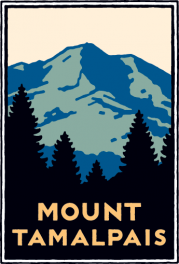 Rectangular Mount Tamalpais logo, art by Michael Schwab.