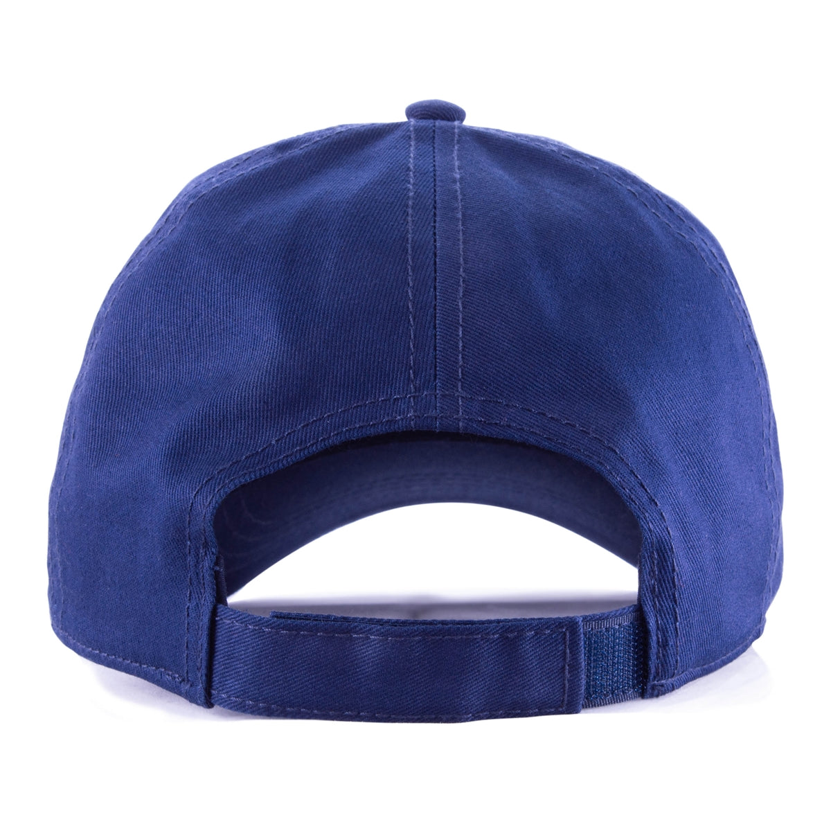 Blue baseball cap with blue The Presidio San Francisco words embroidered on front panels.
