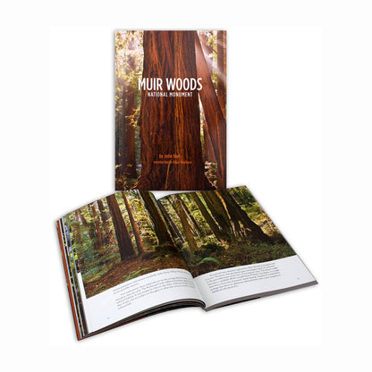 Muir Woods National Monument book by John Hart, featuring full-color photographs of California's redwood forests.