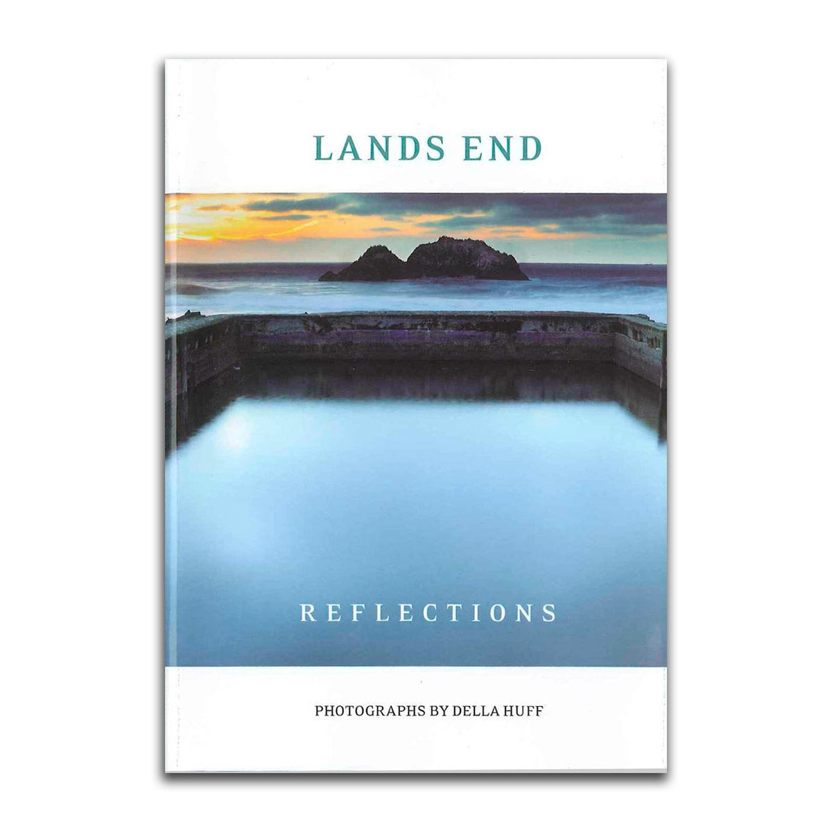 Small photo book "Lands End Reflections" with photographs by Della Huff, produced by the Golden Gate National Parks Conservancy.