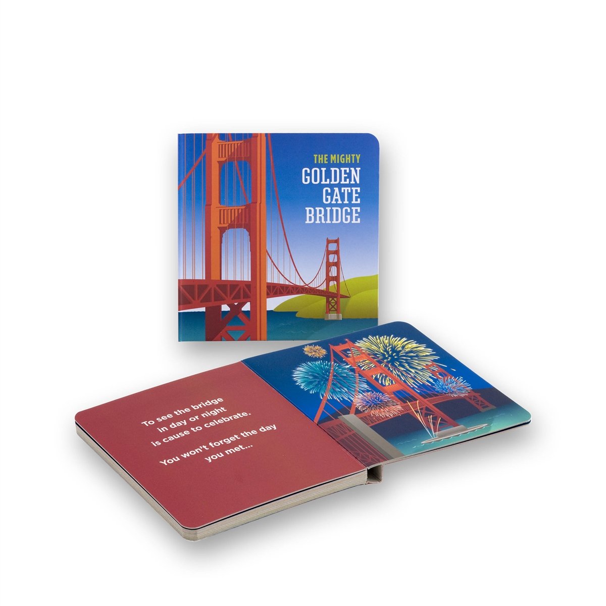 The Mighty Golden Gate Bridge board book with poem by Robert Lieber, story of San Francisco's beloved bridge.