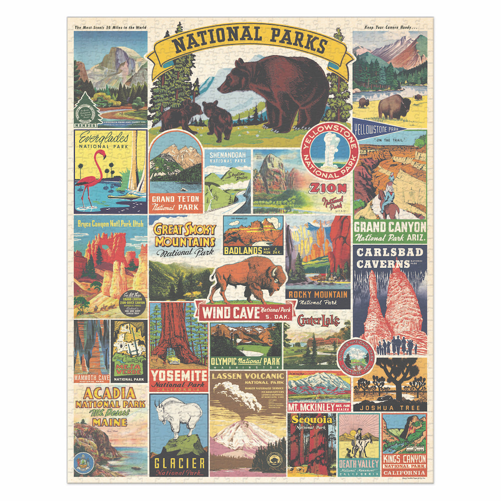 National Parks Vintage Puzzle by Cavallini and Co.