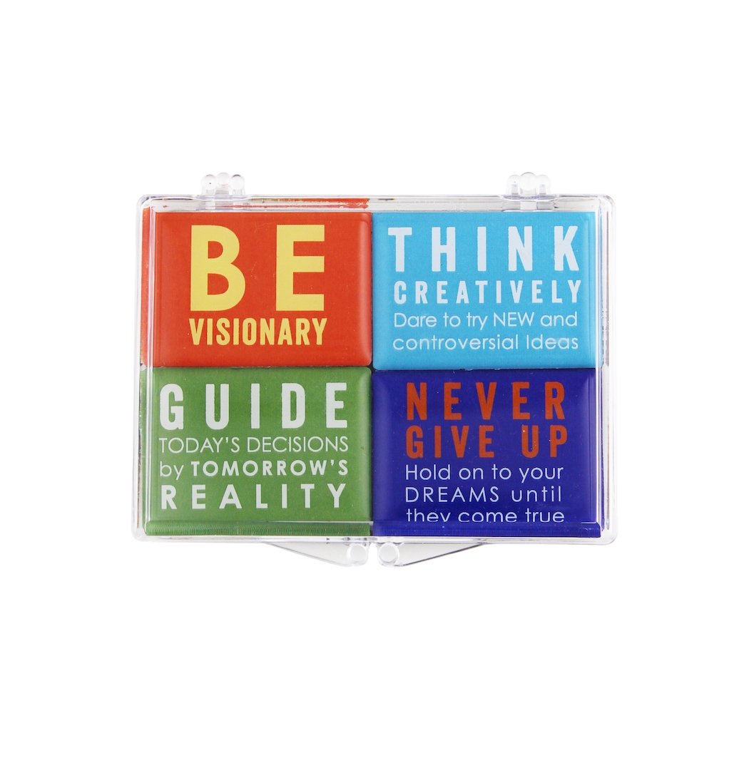 Set of 4 inspirational magnets featuring quotes by William Penn Mott Jr., former director of the National Park Service.