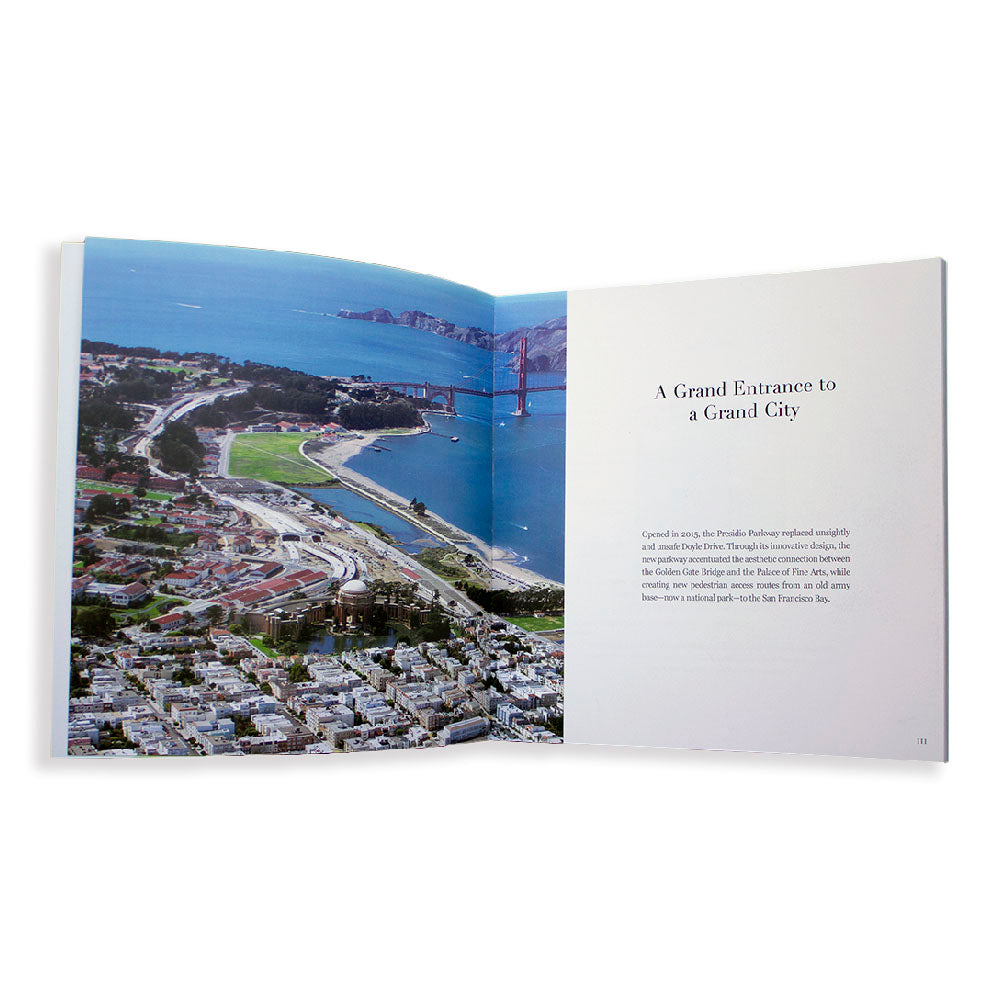 Photograph of book A Parkway for the People by Kristina Hooper Woolsey, inside pages.